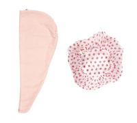 AltoBuy Duo Charlotte de Douche et Serviette Magique pour Cheveux Rose