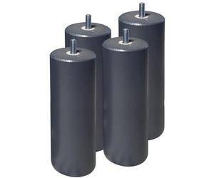 AltoBuy ELEA - Jeu de 4 Pieds 20 cm Gris Anthracite pour sommier tapissier