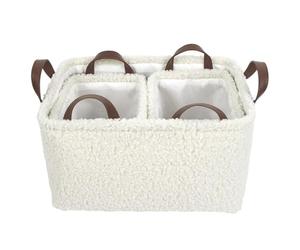 AltoBuy Ensemble de 3 Paniers Rangement Blanc Bouclette - INIUS