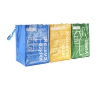 AltoBuy Ensemble de 3 Sacs de tri 25 litres 3 Couleurs pour Chaque déchet