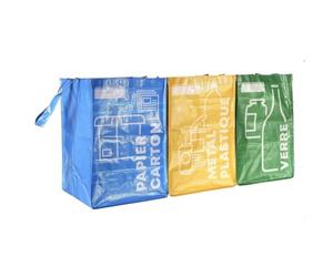 AltoBuy Ensemble de 3 Sacs de tri 25 litres 3 Couleurs pour Chaque déchet