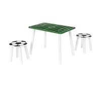 AltoBuy Ensemble Table et 2 tabourets en Bois Imitation Football