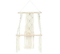 AltoBuy Etagère Murale 30cm bohème en macramé et Plateau en Bois