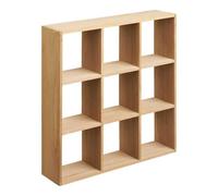 AltoBuy Etagère Murale Ouverte 9 niches en pin Massif - KASUS