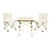 AltoBuy FOLDY - Set de Camping 1 Table Basse et 2 Fauteuils Pliables avec Sac de Transport