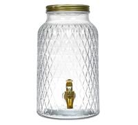 AltoBuy Fontaine à Boisson en Verre 6L Motif Diamant avec Robinet