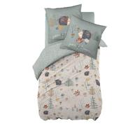 AltoBuy Gedeon - Parure de Lit Imprimé Hérisson Housse de Couette 140x200cm + 1 Taie d'oreiller