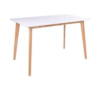 Table Repas 120x70cm Naturelle et Blanche - GRAM - ALTOBUY Blanc G