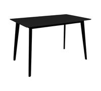 Table Repas GRAM -120x70cm Noire Piètement Hévéa - Altobuy Noir