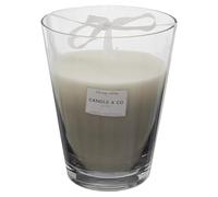 AltoBuy Grande Bougie Parfumée 3 mèches Vase Gris Senteur Ambre H23cm