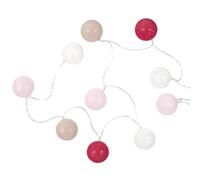 AltoBuy Guirlande Lumineuse intérieur 10 Boules LED Rose, Beige et Blanc (L1m65)