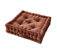 AltoBuy Harris - Coussin de Sol 50x50cm Velours de Coton Capitonné Coloris Terracotta