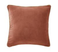 AltoBuy Harris - Coussin Déhoussable 45x45cm Velours de Coton Coloris Terracotta