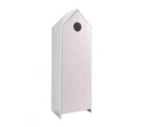 AltoBuy Havre - Armoire Cabane de Plage Rose 1 Porte