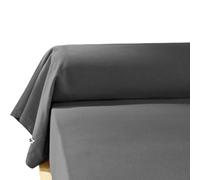 AltoBuy Hedda - Taie de Traversin 43x185cm Flanelle de Coton Coloris Orage