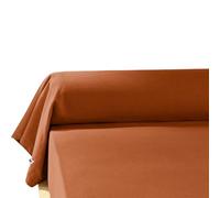 AltoBuy Hedda - Taie de Traversin 43x185cm Flanelle de Coton Coloris Tomette