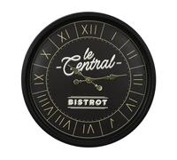 AltoBuy Horloge Murale bistrot Noir Vintage Ø50cm