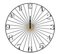 AltoBuy Horloge Murale Filaire en métal Noire (ø50cm)