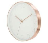 AltoBuy Horloge Murale Ronde Blanche et Rose Gold - Melina