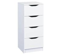 AltoBuy Jenny Blanc - Chiffonnier 4 Tiroirs Coloris Blanc