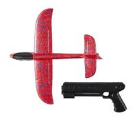 AltoBuy Jeu de Lancer d'avion en Plastique avec propulseur Rouge et Noir