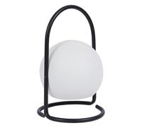 AltoBuy Lampe LED Boule Blanche Intérieur/Extérieur Poignée Socle Métal Noir