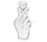 AltoBuy Lampe LED Effet néon Mural Coeur sur la Main avec Port USB