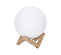 AltoBuy Lampe Veilleuse Tactile Lune 3D Réaliste et Socle Bois