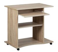 LIST - Meuble Informatique sur Roulettes Aspect Bois