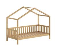 AltoBuy Lit Maison à barrière 90x200 en chêne Massif - LEIKY