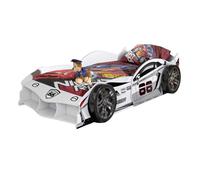 AltoBuy Lit Voiture de Course 90x200cm Blanche - Formula White