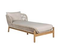 AltoBuy LORIENA - Bain de Soleil en Acacia et Corde Beige avec Coussins