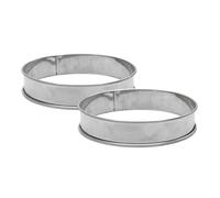 AltoBuy Lot de 2 Cercles à tartelettes en INOX
