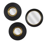 AltoBuy Lot de 3 Miroirs Convexes Ronds Noir et Or - Hubble