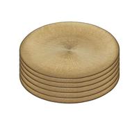 AltoBuy Lot de 6 Assiettes en Verre Doré Ø21cm - Falon