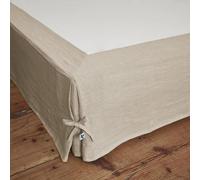 AltoBuy Margaux - Cache-Sommier 180x200cm Lin Lavé Coloris Sable