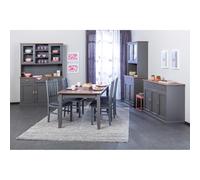 MELINA - Ensemble Séjour Complet avec Table 160cm - Altobuy Gris