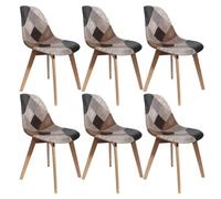 AltoBuy MELO - Lot de 6 Chaises Scandinaves Aspect Vieux Cuir