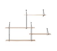 AltoBuy Melrose - Etagère 4 Niveaux Bois et Acier Noir
