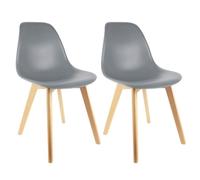 AltoBuy MELYA - Lot de 2 Chaises Scandinaves Grises