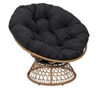 AltoBuy Merida - Fauteuil Pivotant Noir avec Assise Capitonnée