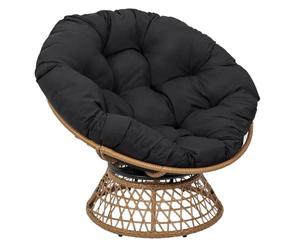 AltoBuy Merida - Fauteuil Pivotant Noir avec Assise Capitonnée