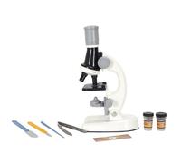 AltoBuy Microscope Enfant en Plastique Blanc et Noir avec Ses Accessoires scientifiques