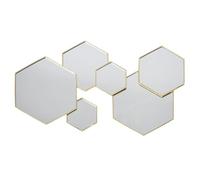 AltoBuy Miroir Hexagonal Doré Décoratif