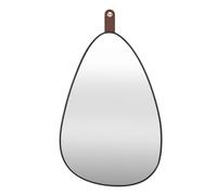 AltoBuy Miroir Mural décoratif en Forme de Goutte avec lanière Imitation Cuir en polypropylène