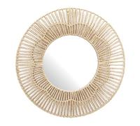 AltoBuy Miroir Mural Rond Fleur Imitation rotin (Ø50 cm)