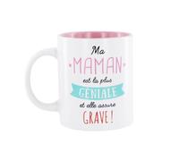 AltoBuy Mug 30 cl en céramique Blanc avec Message ma Maman est la Plus géniale
