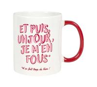 AltoBuy Mug 30 cl en céramique Blanc et Rose avec Message Esprit Girl Power