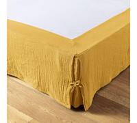 AltoBuy OUREA - Cache-Sommier à Nouettes 160x200cm Gaze de Coton Safran