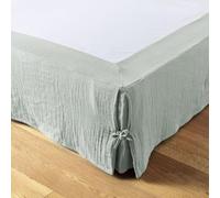 OUREA - Cache-Sommier à Nouettes 180x200cm Gaze de Coton Eucalyptus - ACTOME Vert G